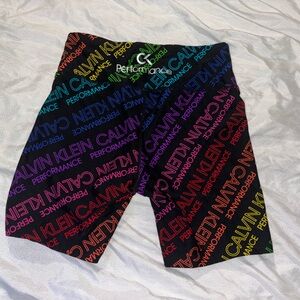 Calvin Klein rainbow workout shorts